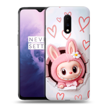 Силиконовый чехол на OnePlus 7 с принтом Labubu Лабубу