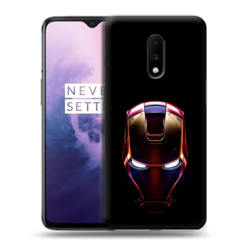 Силиконовый чехол на OnePlus 7 с принтом IronMan Железный человек Силиконовый чехол на OnePlus 7 с принтом IronMan Железный человек