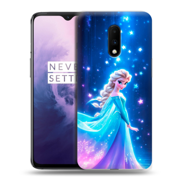 Силиконовый чехол на OnePlus 7 с принтом Холодное сердце Frozen Силиконовый чехол на OnePlus 7 с принтом Холодное сердце Frozen