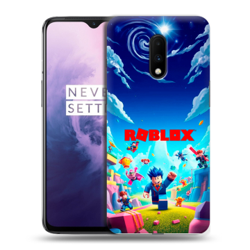 Силиконовый чехол на OnePlus 7 с принтом Roblox Роблокс Силиконовый чехол на OnePlus 7 с принтом Roblox Роблокс