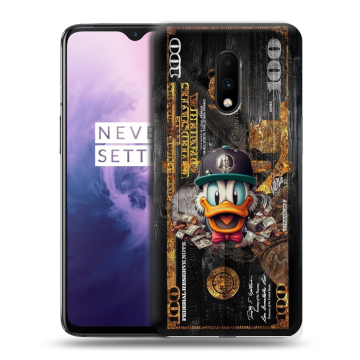 Силиконовый чехол на OnePlus 7 с принтом Дональд Дак Доллар Силиконовый чехол на OnePlus 7 с принтом Дональд Дак Доллар