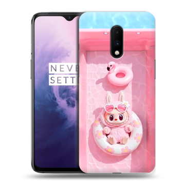 Силиконовый чехол на OnePlus 7 с принтом Labubu Лабубу Силиконовый чехол на OnePlus 7 с принтом Labubu Лабубу