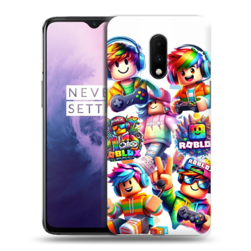 Силиконовый чехол на OnePlus 7 с принтом Roblox Роблокс Силиконовый чехол на OnePlus 7 с принтом Roblox Роблокс