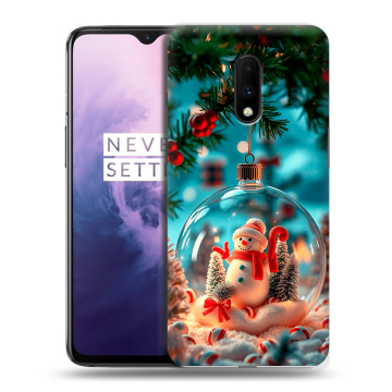 Силиконовый чехол на OnePlus 7 с принтом Новый год