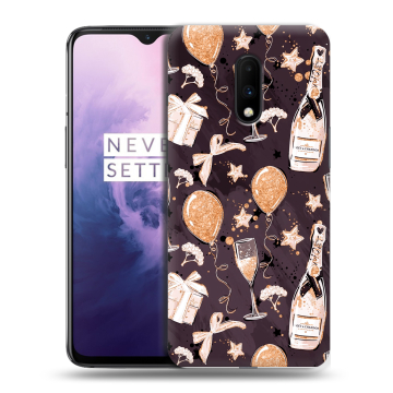 Силиконовый чехол на OnePlus 7 с принтом Новый год