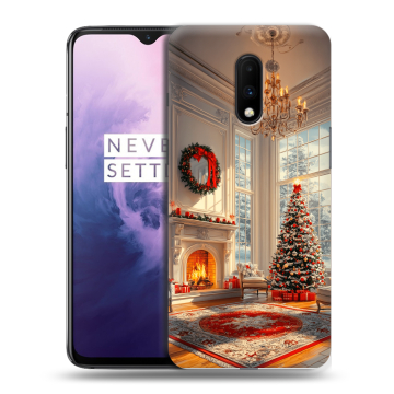 Силиконовый чехол на OnePlus 7 с принтом Новый год