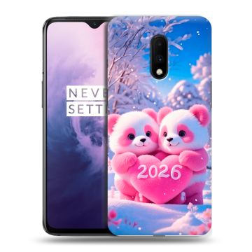 Силиконовый чехол на OnePlus 7 с принтом Новый год
