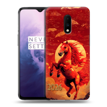 Силиконовый чехол на OnePlus 7 с принтом Новый год