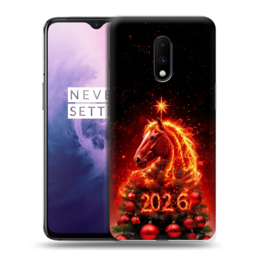 Силиконовый чехол на OnePlus 7 с принтом Новый год