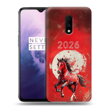 Силиконовый чехол на OnePlus 7 с принтом Новый год