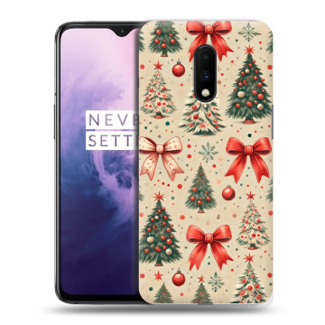 Силиконовый чехол на OnePlus 7 с принтом Новый год