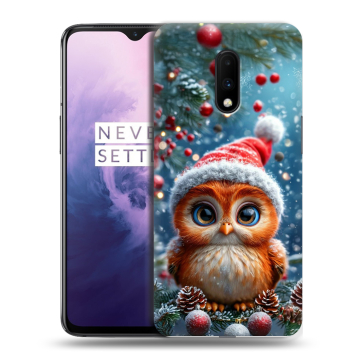 Силиконовый чехол на OnePlus 7 с принтом Новый год