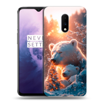 Силиконовый чехол на OnePlus 7 с принтом Новый год