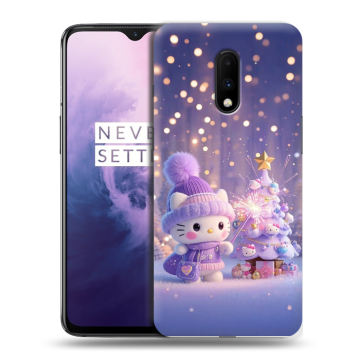 Силиконовый чехол на OnePlus 7 с принтом Новый год