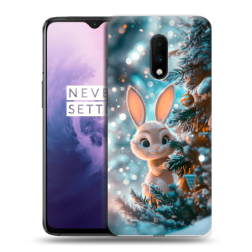 Силиконовый чехол на OnePlus 7 с принтом Новый год