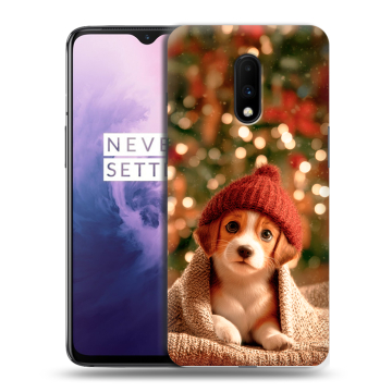 Силиконовый чехол на OnePlus 7 с принтом Новый год