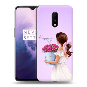 Силиконовый чехол на OnePlus 7 с принтом женский