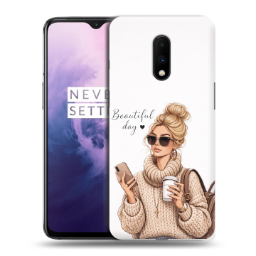 Силиконовый чехол на OnePlus 7 с принтом женский Силиконовый чехол на OnePlus 7 с принтом женский