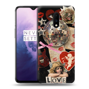 Силиконовый чехол на OnePlus 7 с принтом для девочек