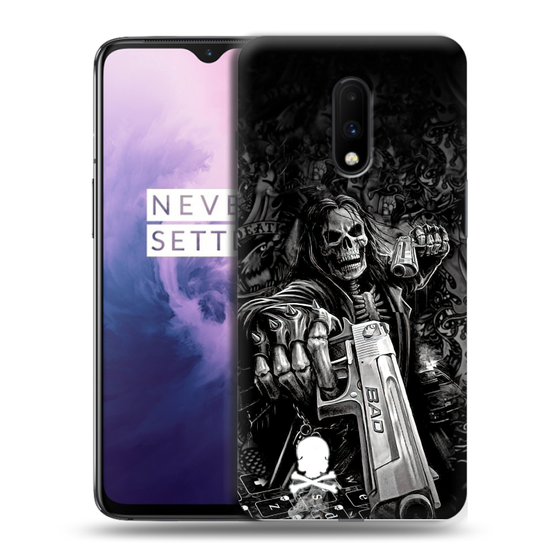 Пластиковый чехол на OnePlus 7 с принтом Скелет Пластиковый чехол на OnePlus 7 с принтом Скелет