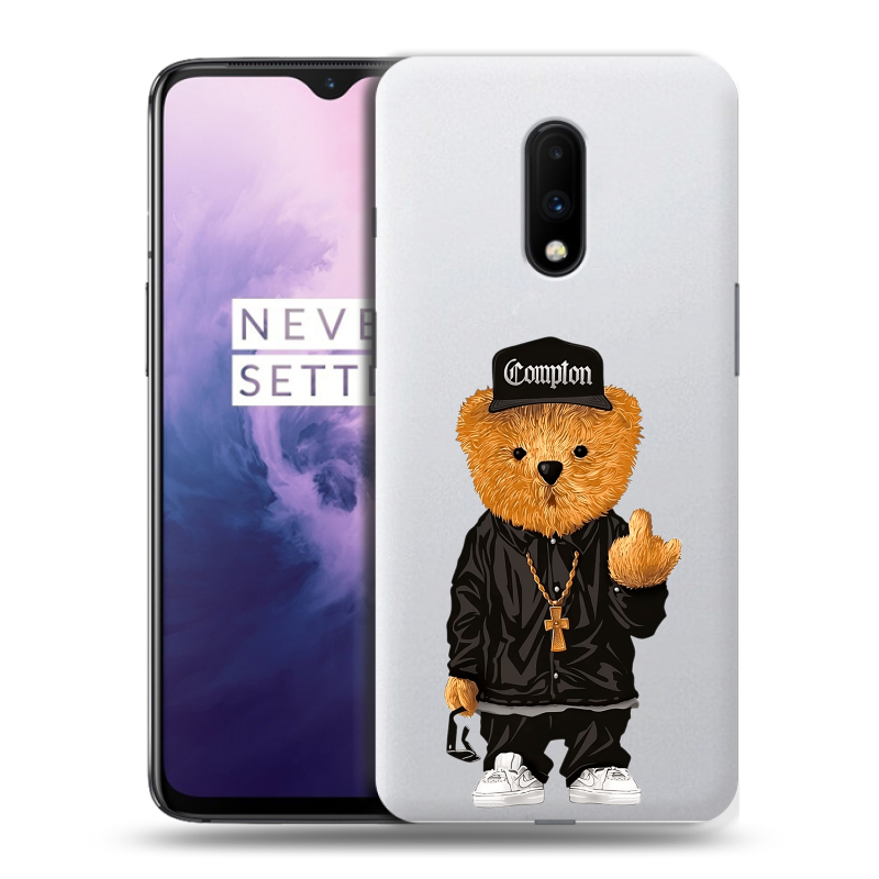 Пластиковый чехол на OnePlus 7 с принтом Мишка Пластиковый чехол на OnePlus 7 с принтом Мишка