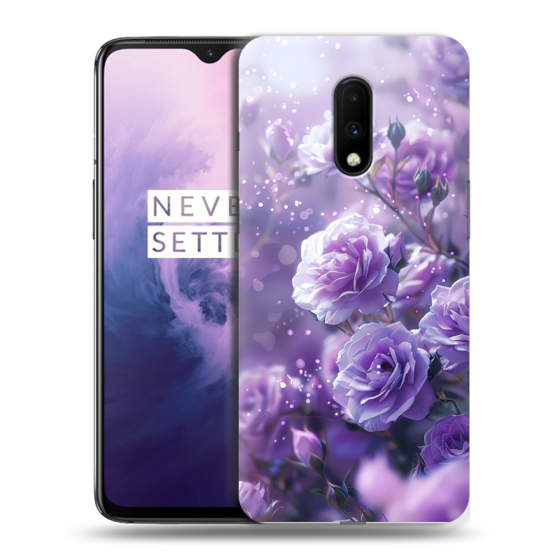 Пластиковый чехол на OnePlus 7 с принтом Розы цветы Пластиковый чехол на OnePlus 7 с принтом Розы цветы