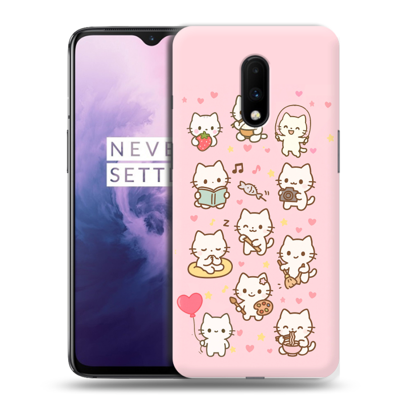 Пластиковый чехол на OnePlus 7 с принтом Hello Kitty Хелоу Кити Пластиковый чехол на OnePlus 7 с принтом Hello Kitty Хелоу Кити