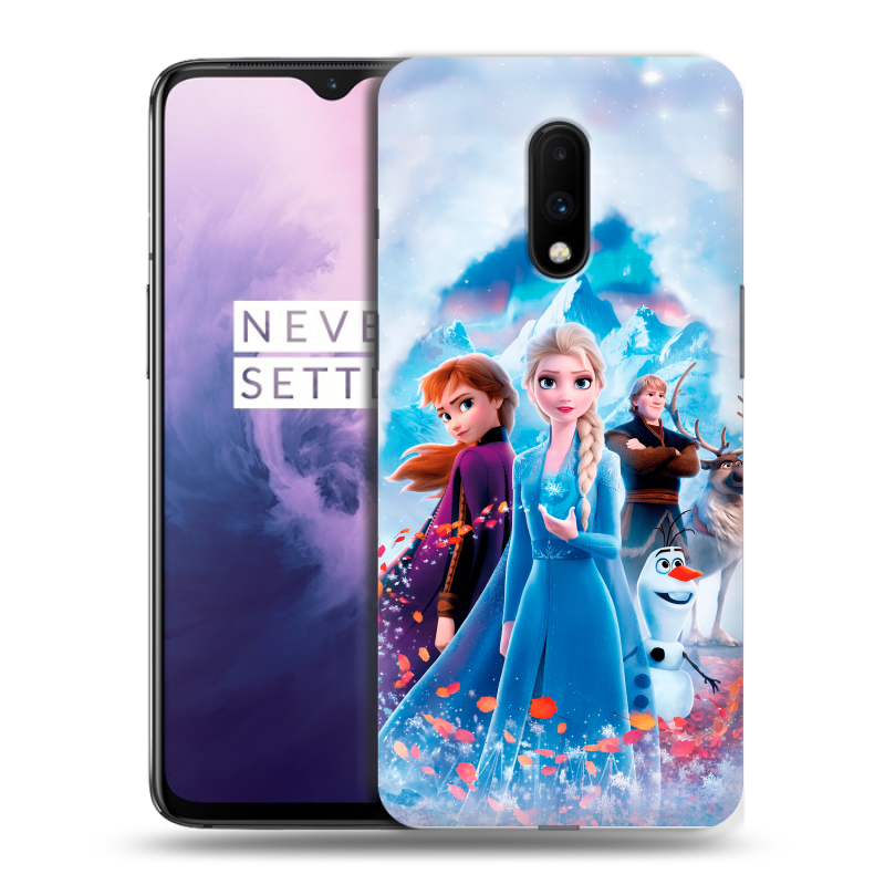 Силиконовый чехол на OnePlus 7 с принтом Холодное сердце Frozen Силиконовый чехол на OnePlus 7 с принтом Холодное сердце Frozen
