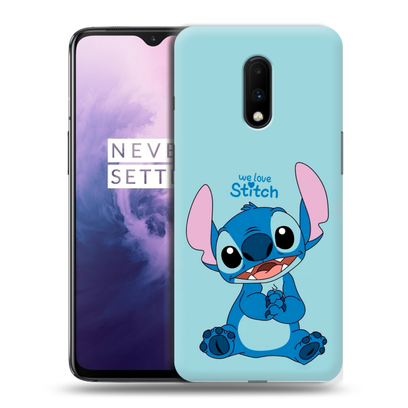 Пластиковый чехол на OnePlus 7 с принтом Лило и Стич Пластиковый чехол на OnePlus 7 с принтом Лило и Стич