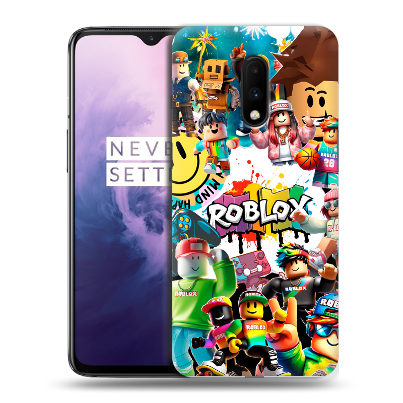 Пластиковый чехол на OnePlus 7 с принтом Roblox Роблокс Пластиковый чехол на OnePlus 7 с принтом Roblox Роблокс