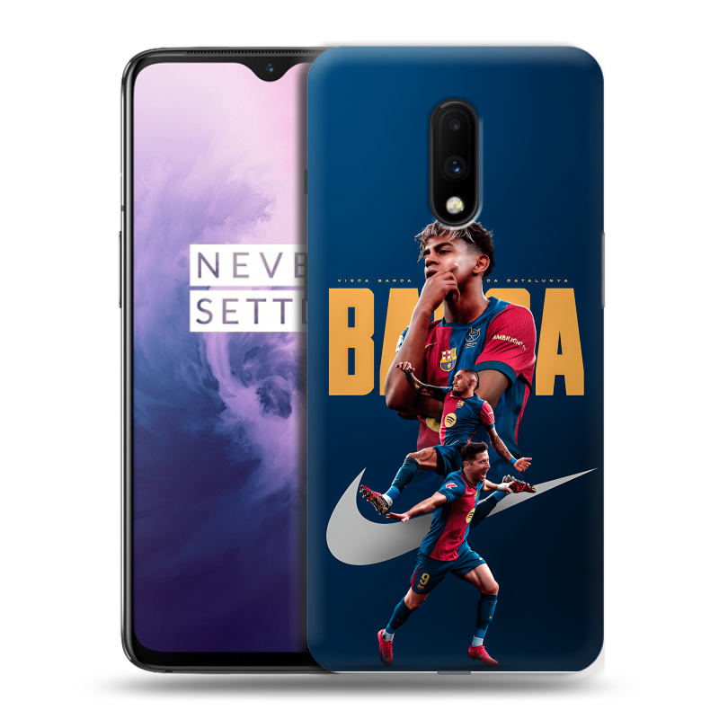 Пластиковый чехол на OnePlus 7 с принтом Барселона Barca Yamal Пластиковый чехол на OnePlus 7 с принтом Барселона Barca Yamal