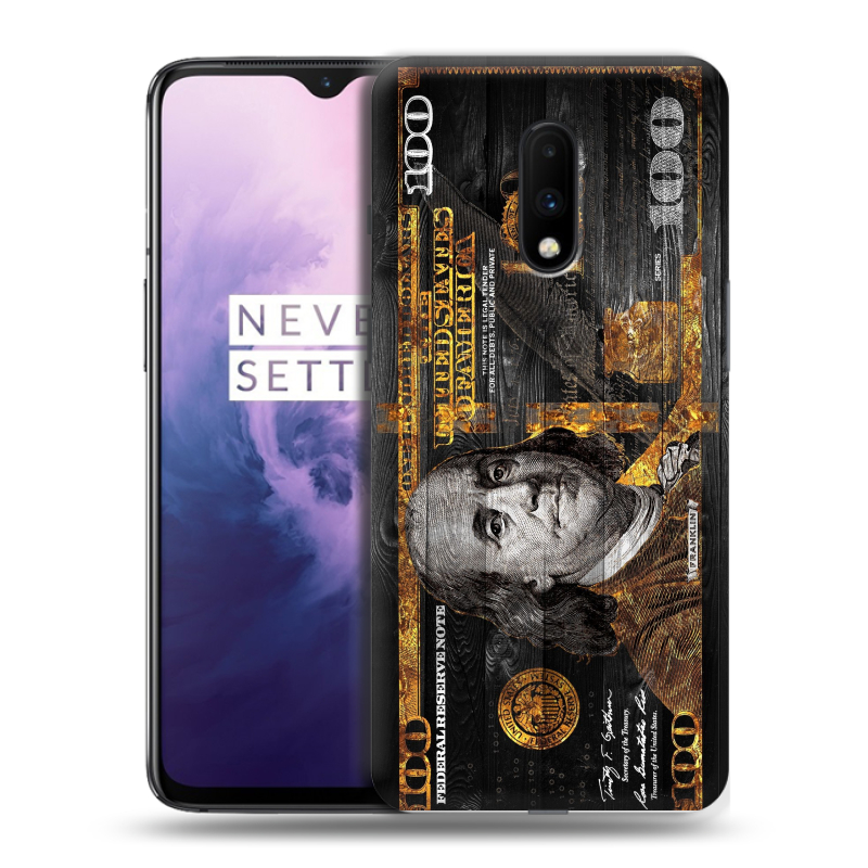 Пластиковый чехол на OnePlus 7 с принтом Доллар деньги Пластиковый чехол на OnePlus 7 с принтом Доллар деньги