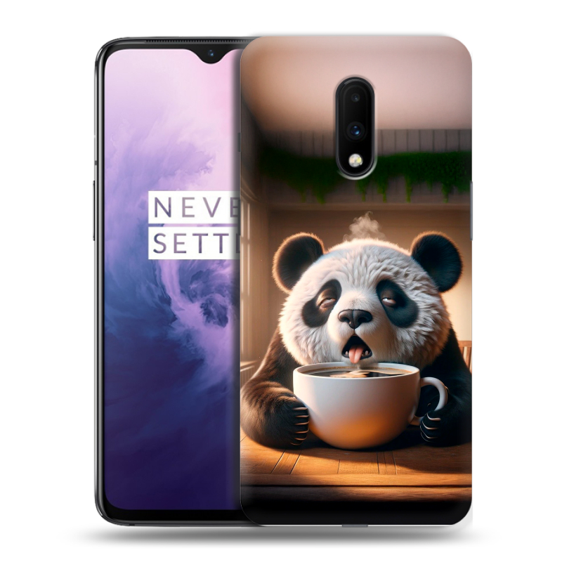 Силиконовый чехол на OnePlus 7 с принтом смешная панда Силиконовый чехол на OnePlus 7 с принтом смешная панда