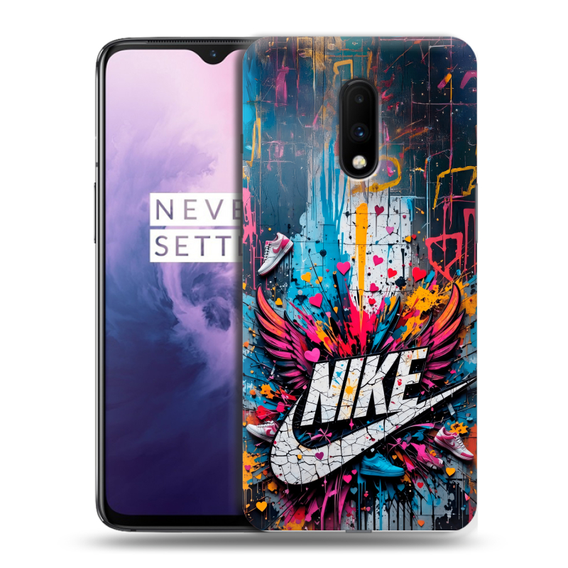 Силиконовый чехол на OnePlus 7 с принтом Nike Найк Силиконовый чехол на OnePlus 7 с принтом Nike Найк