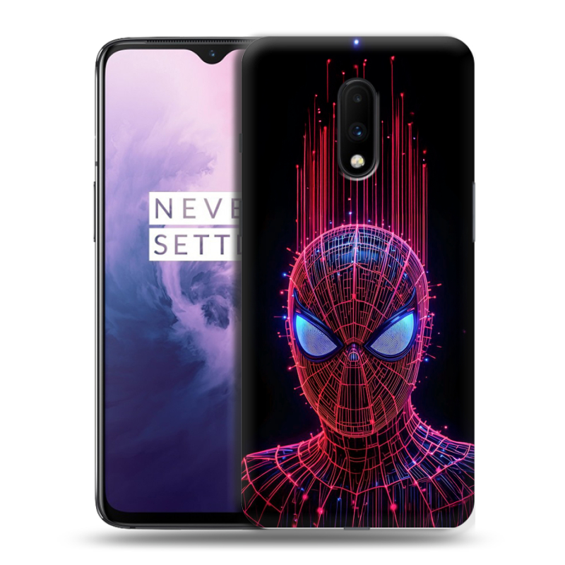 Пластиковый чехол на OnePlus 7 с принтом Spiderman Человек паук Пластиковый чехол на OnePlus 7 с принтом Spiderman Человек паук