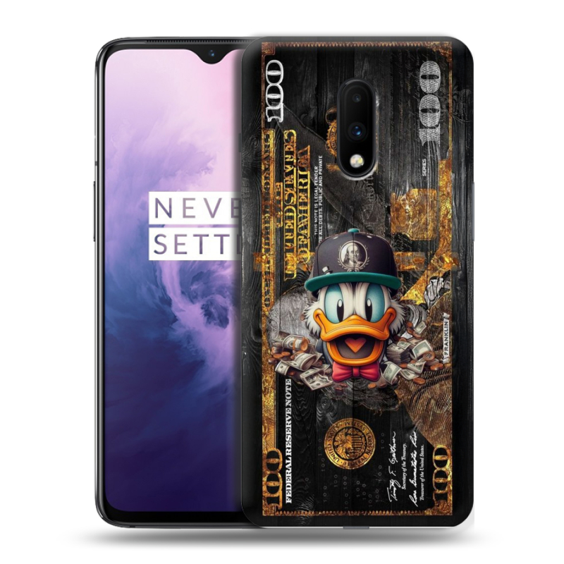 Пластиковый чехол на OnePlus 7 с принтом Дональд Дак Доллар Пластиковый чехол на OnePlus 7 с принтом Дональд Дак Доллар