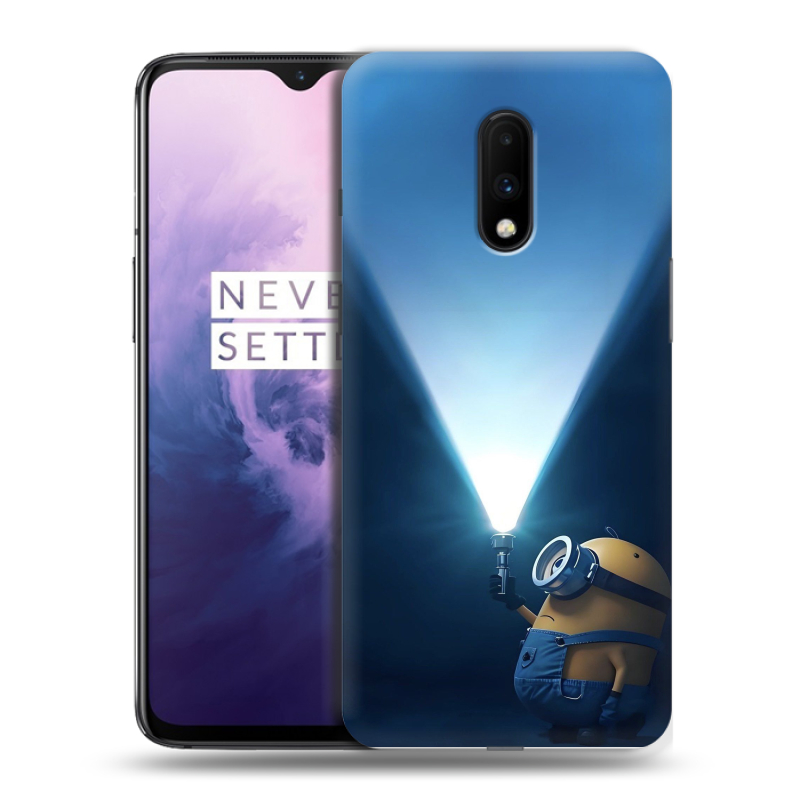 Пластиковый чехол на OnePlus 7 с принтом Миньоны Пластиковый чехол на OnePlus 7 с принтом Миньоны