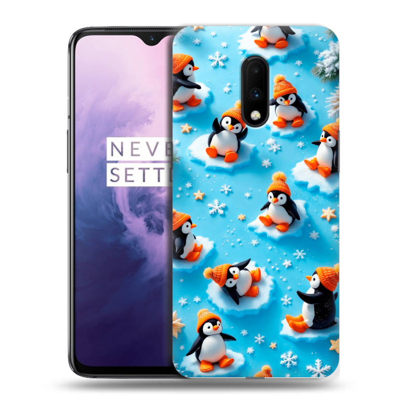 Силиконовый чехол на OnePlus 7 с принтом Новый год Силиконовый чехол на OnePlus 7 с принтом Новый год