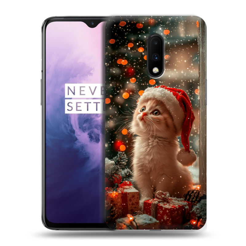 Силиконовый чехол на OnePlus 7 с принтом Новый год Силиконовый чехол на OnePlus 7 с принтом Новый год