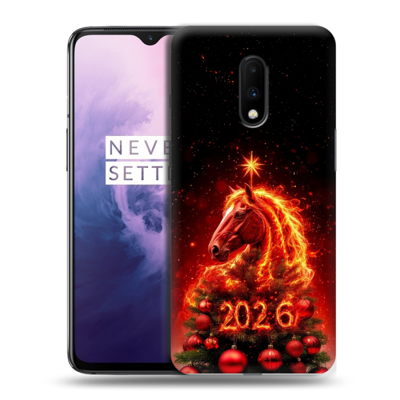 Пластиковый чехол на OnePlus 7 с принтом Новый год Пластиковый чехол на OnePlus 7 с принтом Новый год