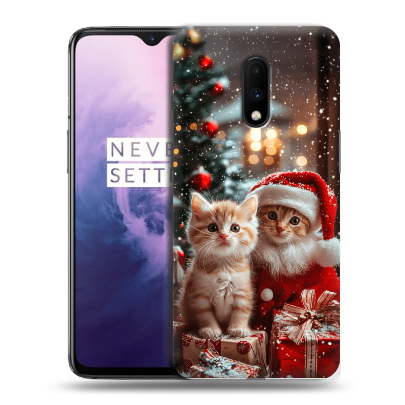 Силиконовый чехол на OnePlus 7 с принтом Новый год Силиконовый чехол на OnePlus 7 с принтом Новый год