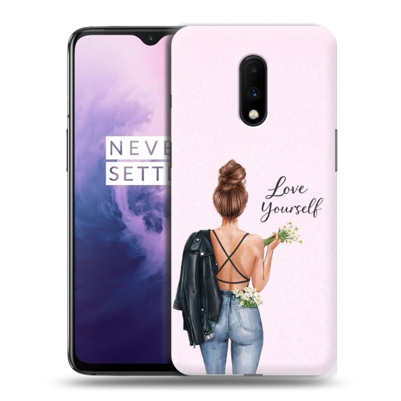 Пластиковый чехол на OnePlus 7 с принтом женский Пластиковый чехол на OnePlus 7 с принтом женский