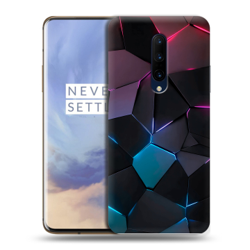 Силиконовый чехол на OnePlus 7 Pro с принтом Геометрия неона Силиконовый чехол на OnePlus 7 Pro с принтом Геометрия неона