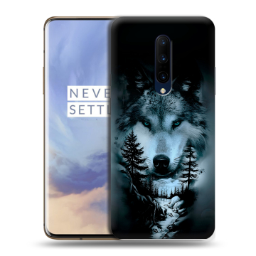 Силиконовый чехол на OnePlus 7 Pro с принтом Лесной волк