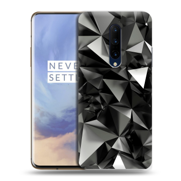 Силиконовый чехол на OnePlus 7 Pro с принтом Черные кристаллы
