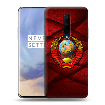 Силиконовый чехол на OnePlus 7 Pro с принтом Герб СССР