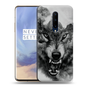 Силиконовый чехол на OnePlus 7 Pro с принтом Волк