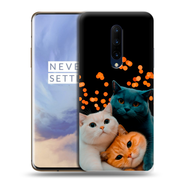 Силиконовый чехол на OnePlus 7 Pro с принтом Кошки