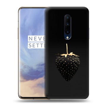 Силиконовый чехол на OnePlus 7 Pro с принтом Черная клубника