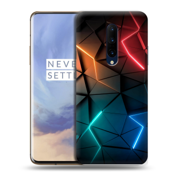 Силиконовый чехол на OnePlus 7 Pro с принтом Абстракция неон Силиконовый чехол на OnePlus 7 Pro с принтом Абстракция неон